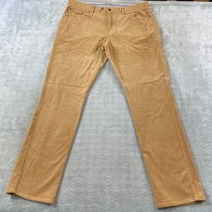Peter Millar Corduroy Pants Mens 38x33 Tan Straight Preppy Casual Luxury Preppy